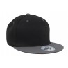 Flat peak cap - 4106:Black, Cotton, Grey